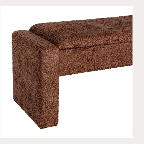 Banc coffre tissu terre cuite Ixia 117 cm — vue 5