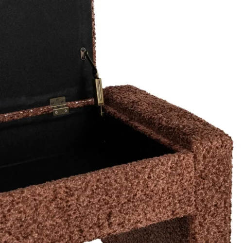 Banc coffre tissu terre cuite Ixia 117 cm — vue 6