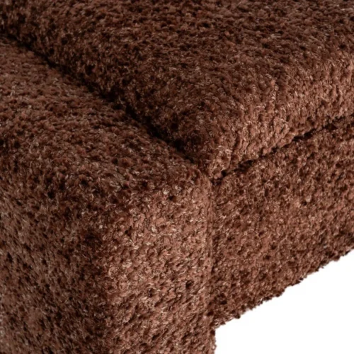 Banc coffre tissu terre cuite Ixia 117 cm — vue 7