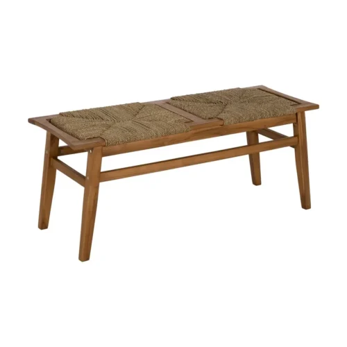 Banc compact naturel bois de teck Ixia 110 cm — vue 3