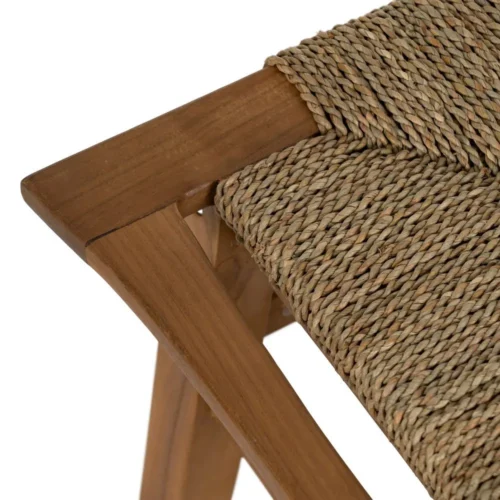 Banc compact naturel bois de teck Ixia 110 cm — vue 4