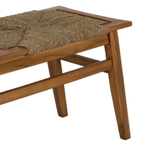 Banc compact naturel bois de teck Ixia 110 cm — vue 5