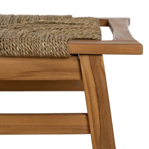 Banc compact naturel bois de teck Ixia 110 cm — vue 8