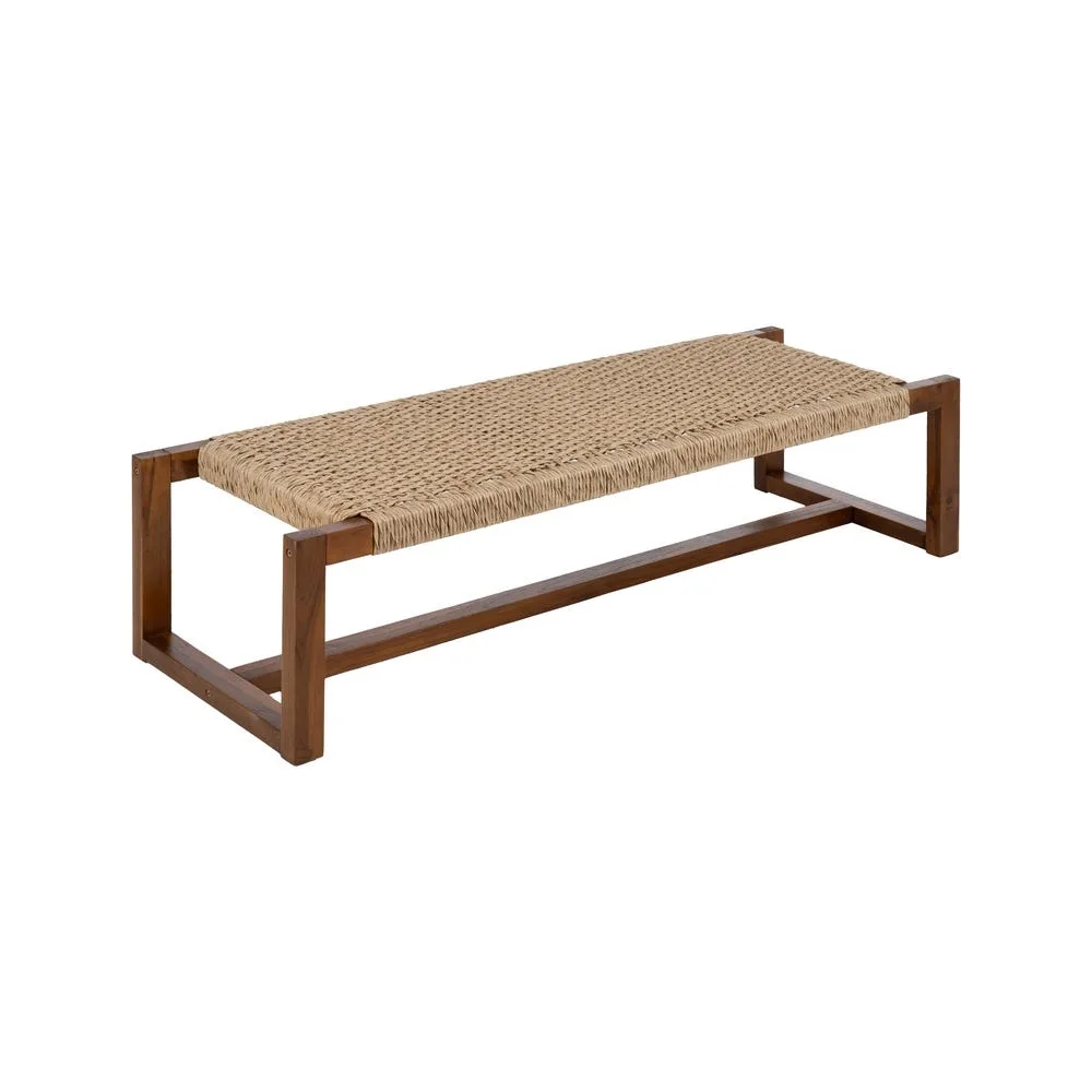 Banc naturel bois de teck Ixia 138 cm