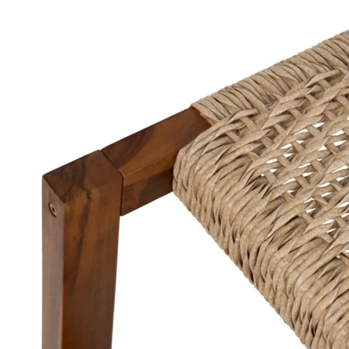 Banc naturel bois de teck Ixia 138 cm — vue 2