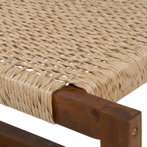 Banc naturel bois de teck Ixia 138 cm — vue 5