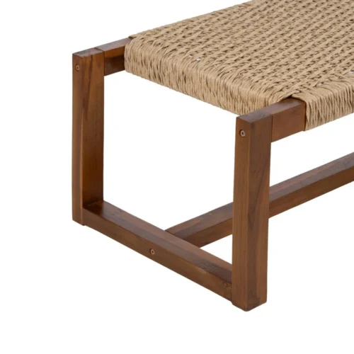 Banc naturel bois de teck Ixia 138 cm — vue 6