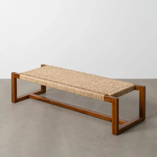 Banc naturel bois de teck Ixia 138 cm — vue 9