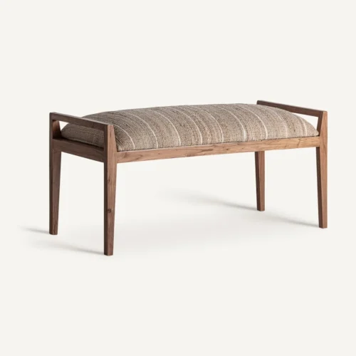 Banc Nitesh manguier et jute beige Vical Home — vue 2
