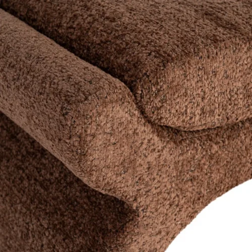 Banc tapissé tissu marron Ixia 115 cm — vue 5