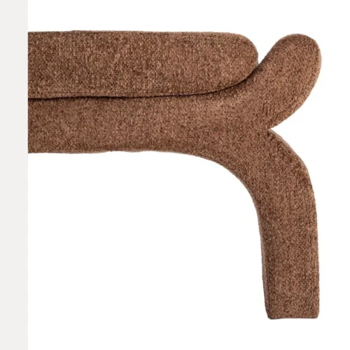 Banc tapissé tissu marron Ixia 115 cm — vue 6