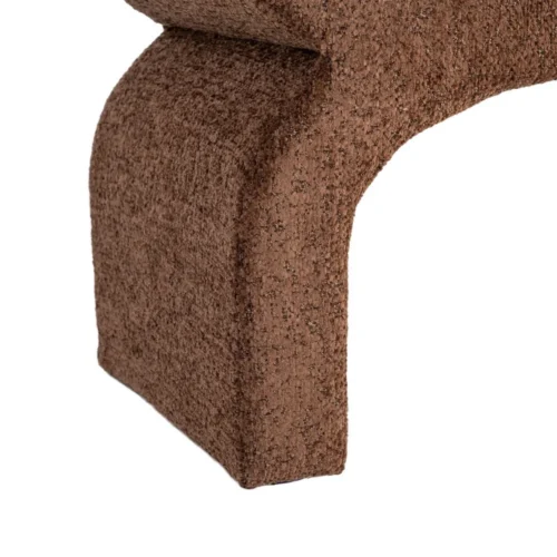 Banc tapissé tissu marron Ixia 115 cm — vue 7