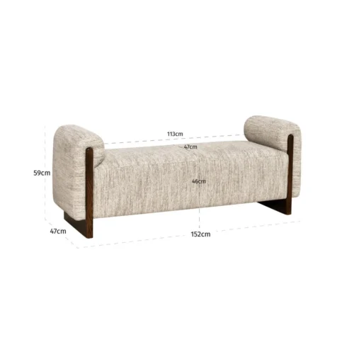 Banc Winslov natural softweave ignifugé Richmond Interiors — vue 6
