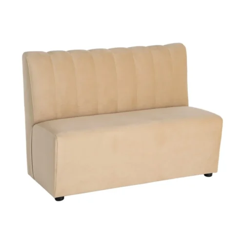 Banquette tissu beige assise rembourrée Ixia 120 cm