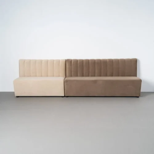 Banquette tissu beige assise rembourrée Ixia 120 cm — vue 10