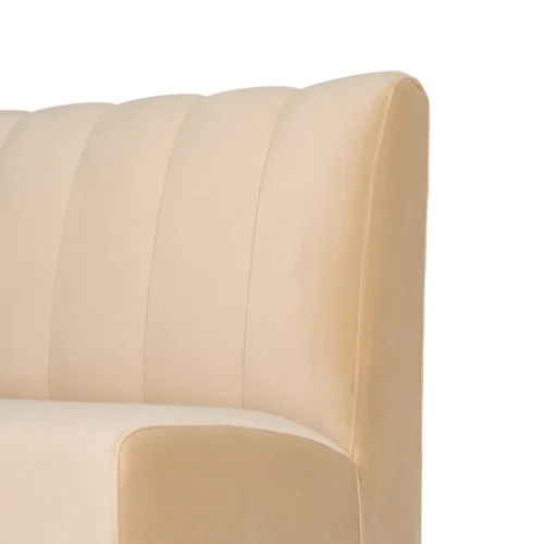 Banquette tissu beige assise rembourrée Ixia 120 cm — vue 7
