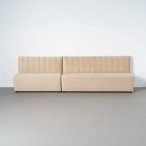 Banquette tissu beige assise rembourrée Ixia 120 cm — vue 9