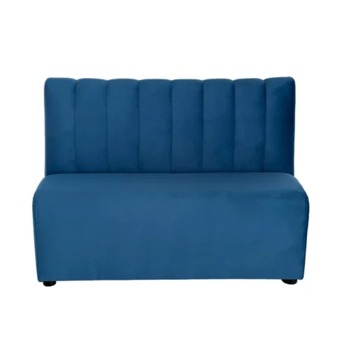 Banquette tissu bleu assise rembourrée Ixia 120 cm — vue 2