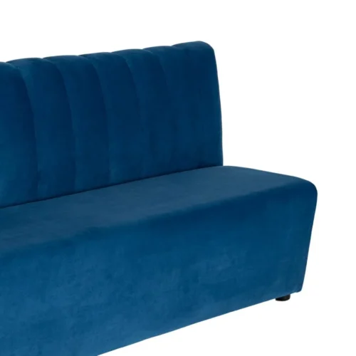 Banquette tissu bleu assise rembourrée Ixia 120 cm — vue 3