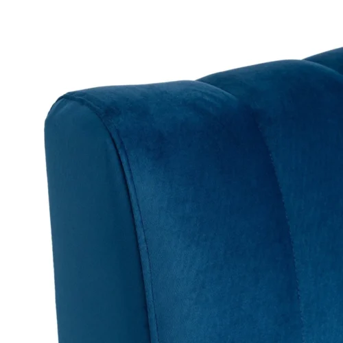 Banquette tissu bleu assise rembourrée Ixia 120 cm — vue 4