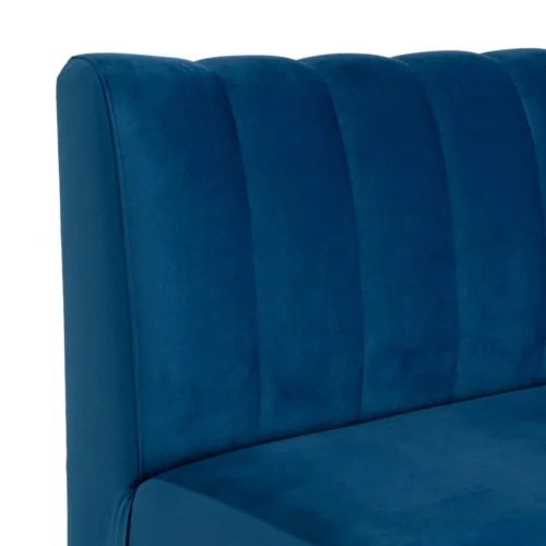 Banquette tissu bleu assise rembourrée Ixia 120 cm — vue 5