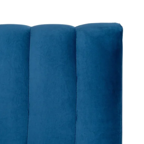 Banquette tissu bleu assise rembourrée Ixia 120 cm — vue 6