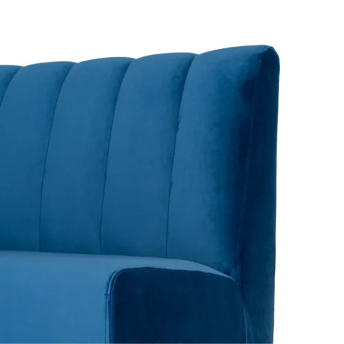 Banquette tissu bleu assise rembourrée Ixia 120 cm — vue 7