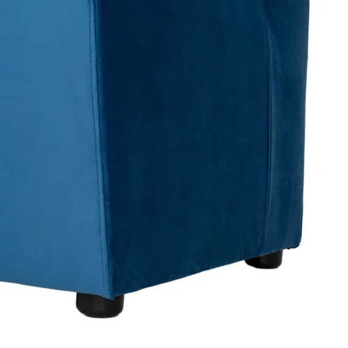 Banquette tissu bleu assise rembourrée Ixia 120 cm — vue 8