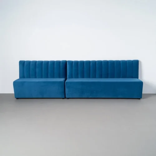 Banquette tissu bleu assise rembourrée Ixia 120 cm — vue 9