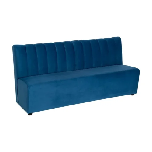 Meuble de salon Banquette tissu bleu grand format Ixia 180 cm