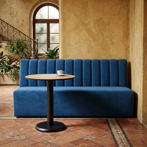 Banquette tissu bleu grand format Ixia 180 cm — vue 10