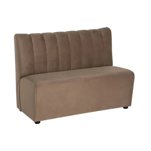 Banquette tissu taupe assise rembourrée Ixia 120 cm