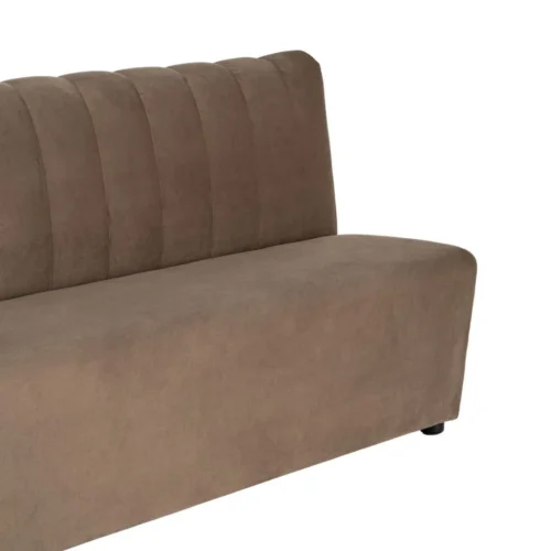 Banquette tissu taupe assise rembourrée Ixia 120 cm — vue 3