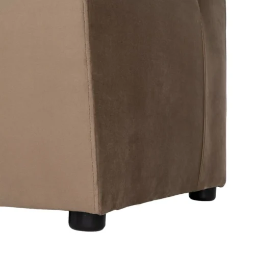 Banquette tissu taupe assise rembourrée Ixia 120 cm — vue 8