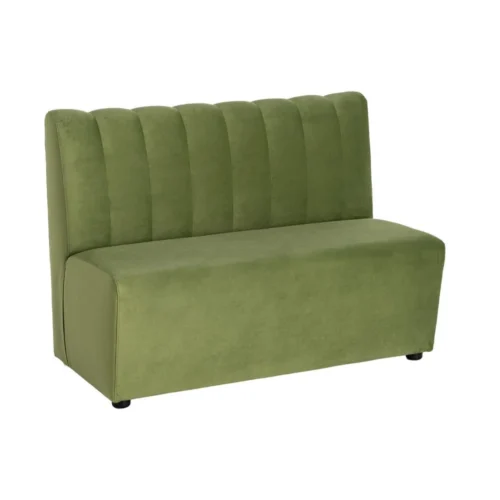 Banquette tissu vert assise rembourrée Ixia 120 cm