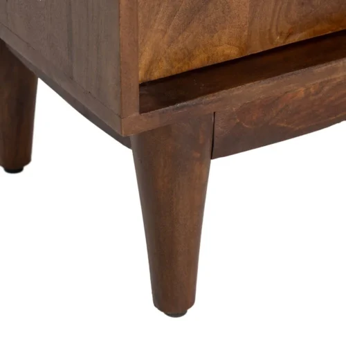 Bibliothèque bois de manguier marron 2 portes Ixia 80 cm — vue 5