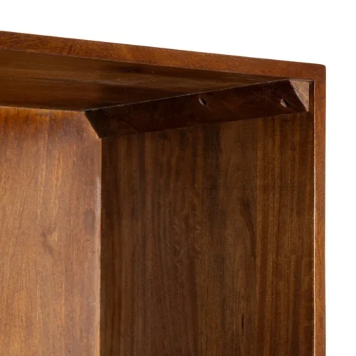 Bibliothèque bois de manguier marron 2 portes Ixia 80 cm — vue 7