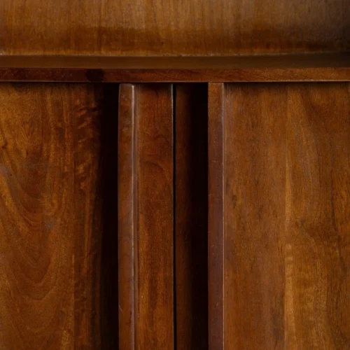 Bibliothèque bois de manguier marron 2 portes Ixia 80 cm — vue 8