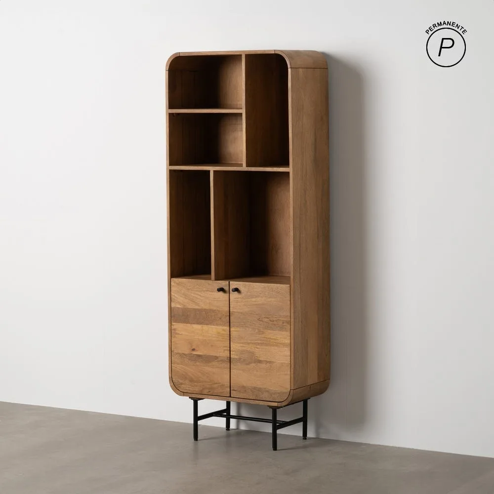 Bibliothèque bois de manguier naturel Ixia 60 cm