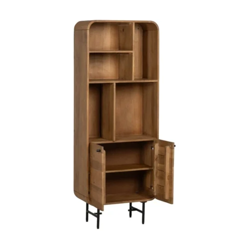Bibliothèque bois de manguier naturel Ixia 60 cm — vue 4