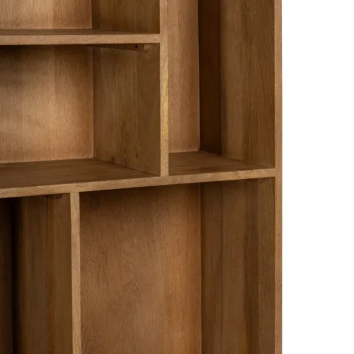 Bibliothèque bois de manguier naturel Ixia 60 cm — vue 9