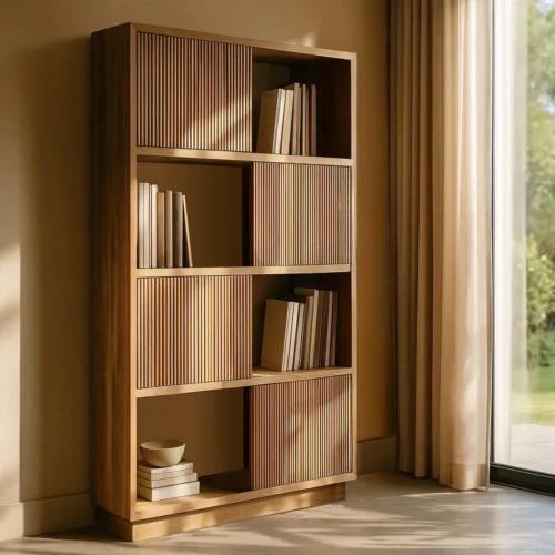 Bibliothèque bois de teck recyclé Ixia 168 cm