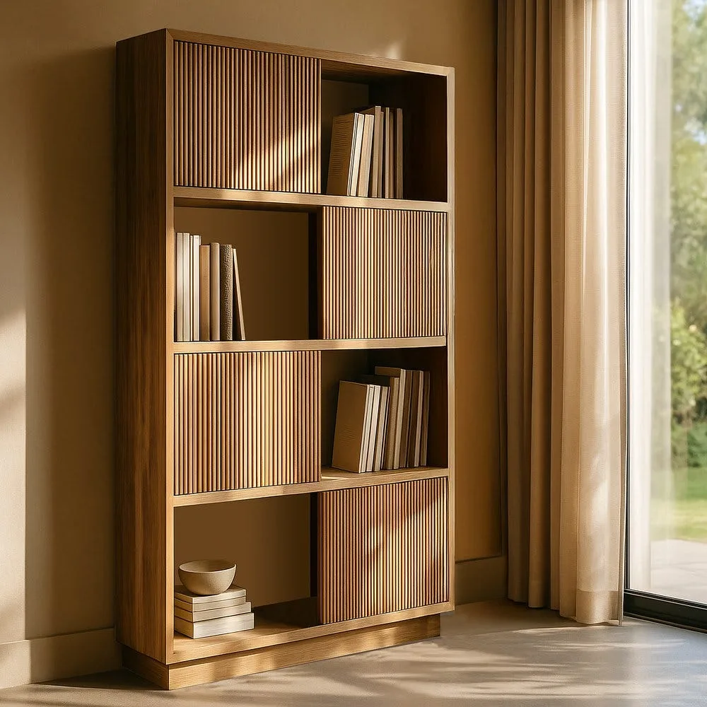 Bibliothèque bois de teck recyclé Ixia 168 cm