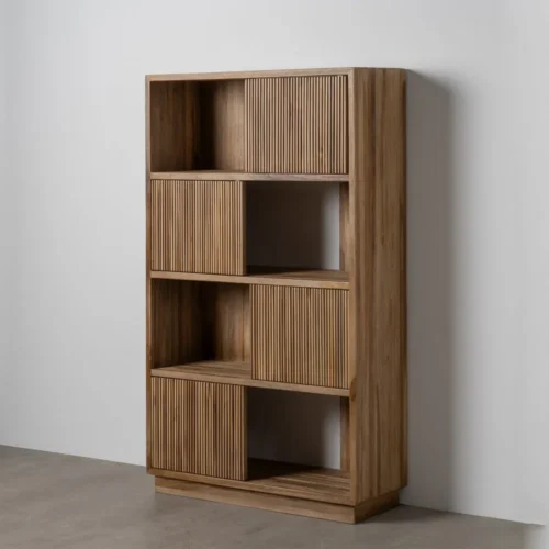 Bibliothèque bois de teck recyclé Ixia 168 cm — vue 3