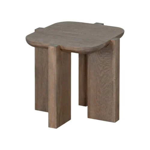 Bout de canapé carré bois de chêne naturel Ixia 40 cm