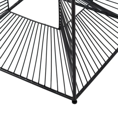 Bout de canapé carré métal et verre noir Ixia 45,5 cm — vue 7