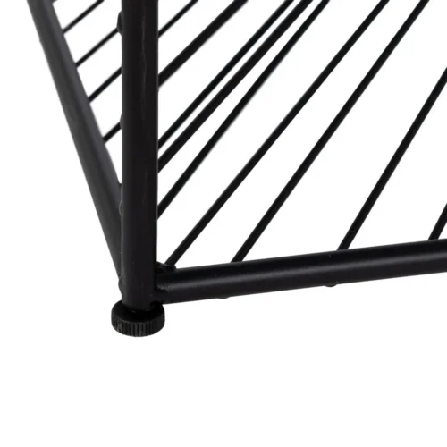 Bout de canapé carré métal et verre noir Ixia 45,5 cm — vue 8