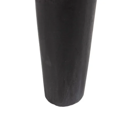 Bout de canapé organique tranche de bois teck naturel et noir Ixia 60 cm — vue 8