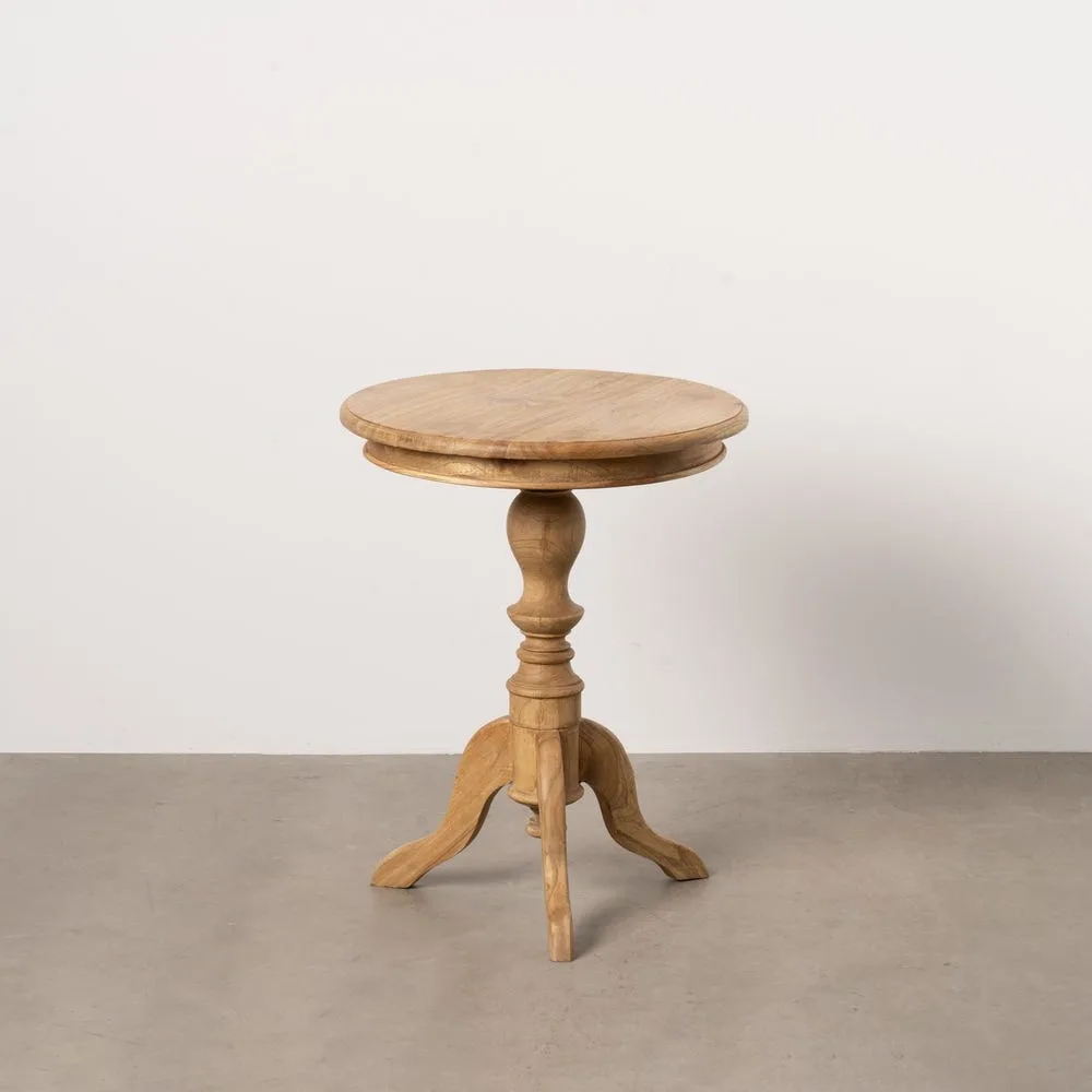 Bout de canapé rond en bois de mindi Ixia Ø 50 cm