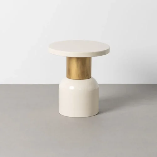 Bout de canapé rond en métal blanc Ixia Ø 40 cm — vue 7